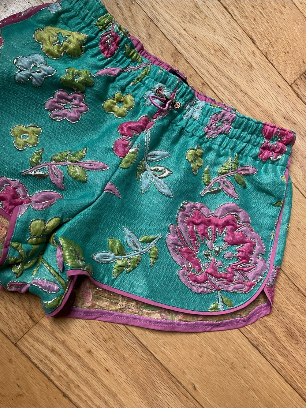 Arianna Elmy Green Good Luck shorts